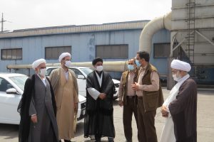 بازدید مدیر ستاد اقامه نماز استان یزد از نماز خانه و کارخانه گندله سازی اردکان