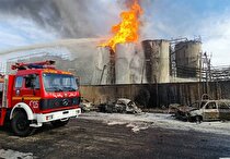 آتش سوزی شدید در شهرک صنعتی 