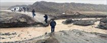 مسدود شدن محور جغتای به کارخانه سیمان به علت سیلاب