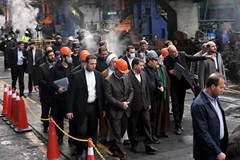 افتتاح واحد احیای مستقیم و خط تولید کلاف مجتمع فولاد بافق