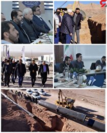 بازدید میدانی از عملیات اجرای خط لوله انتقال آب دریای عمان به اصفهان توسط استاندار اصفهان و مدیران مجموعه‌های سهامدار پروژه