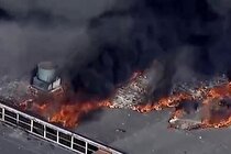 آتش‌سوزی بزرگ در کارخانه متالورژی آمریکا