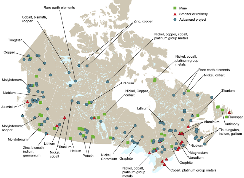 سرمایه گذاری کانادا روی مواد معدنی حیاتی