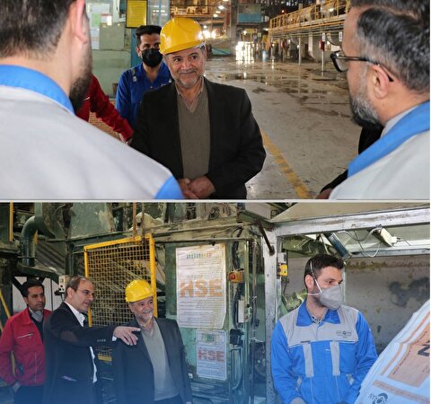 حضور رئیس هیات مدیره شستا در شرکت پشم شیشه ایران
