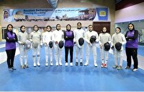 صدرنشینی تیم سابر بانوان سپاهان در دور رفت لیگ برتر شمشیربازی