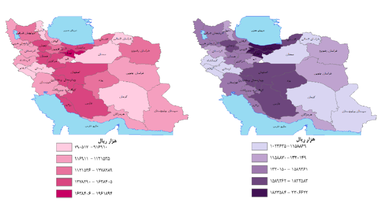 تهران بالاترین و خراسان شمالی پایین‌ترین درآمد را در سال ۱۴۰۱ داشت