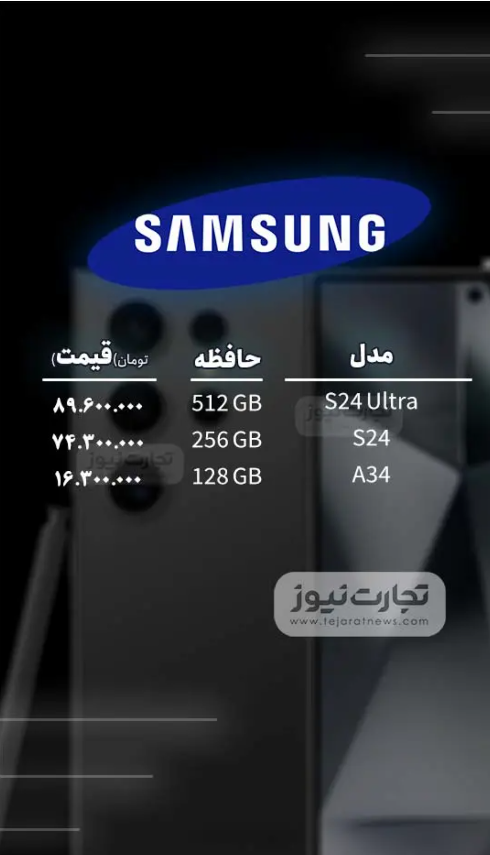 قیمت گوشی موبایل امروز ۲۷ بهمن ۱۴۰۳ + جدول