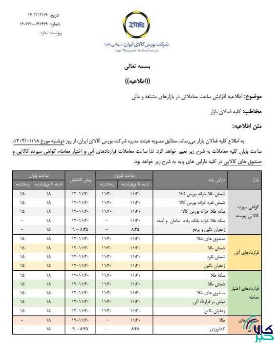 ساعت معاملات صندوق‌های طلا ۳ ساعت افزایش می‌یابد