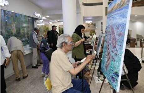 سی‌وششمین کارگاه نقاشی اجلاس قدیر در پارک موزه علوم زمین مشهد برگزار شد