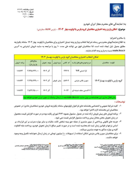 فروش فوری سه محصول ایران خودرو ویژه خرداد ۱۴۰۳ + جزئیات