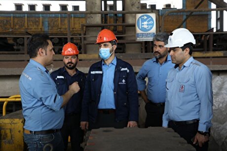 گزارش تصویری از بازدید مدیرعامل گروه ملی صنعتی فولاد ایران از بخش‌های مختلف شرکت