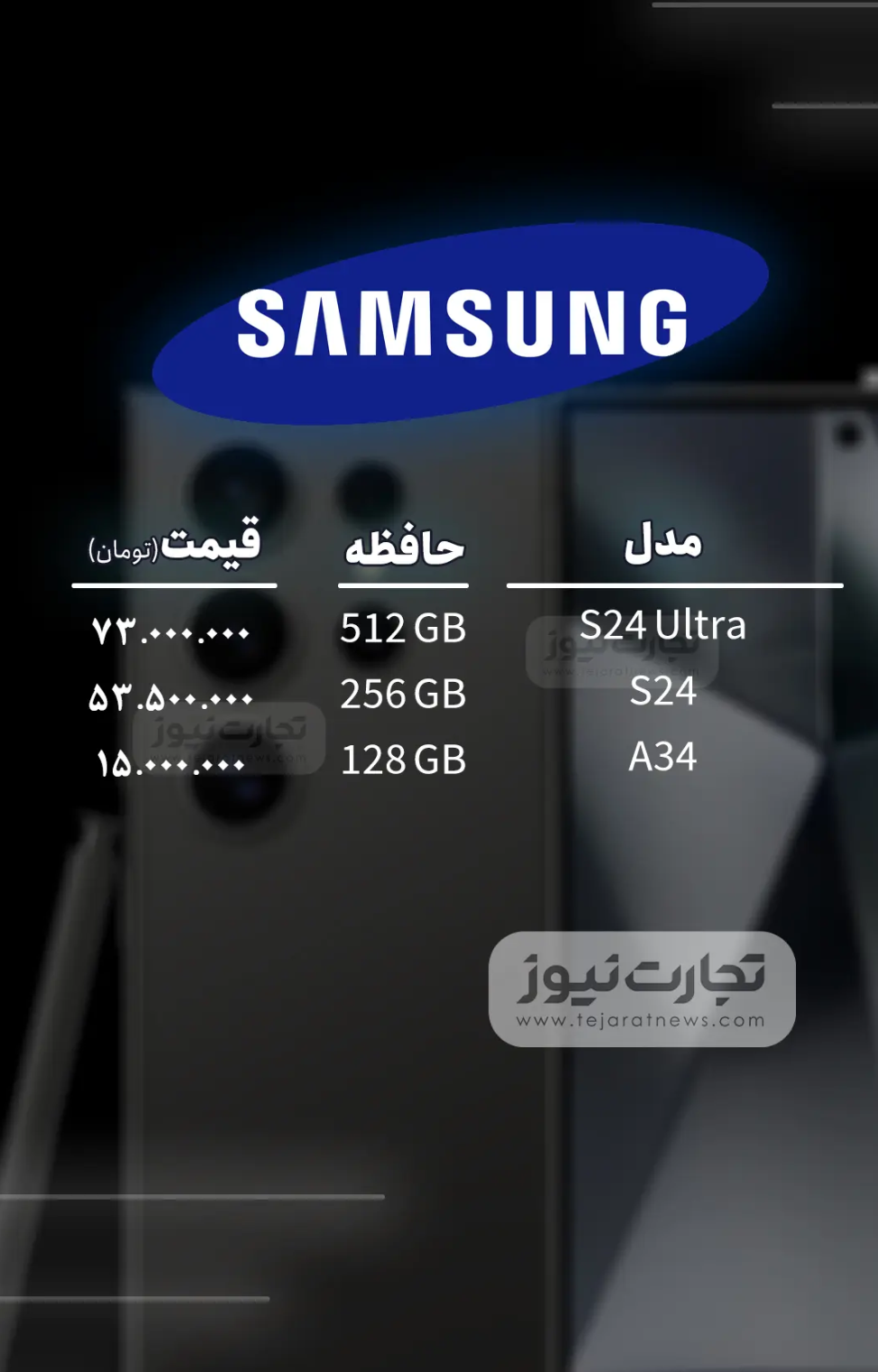 قیمت گوشی موبایل امروز ۲۲ مهر ۱۴۰۳ + جدول