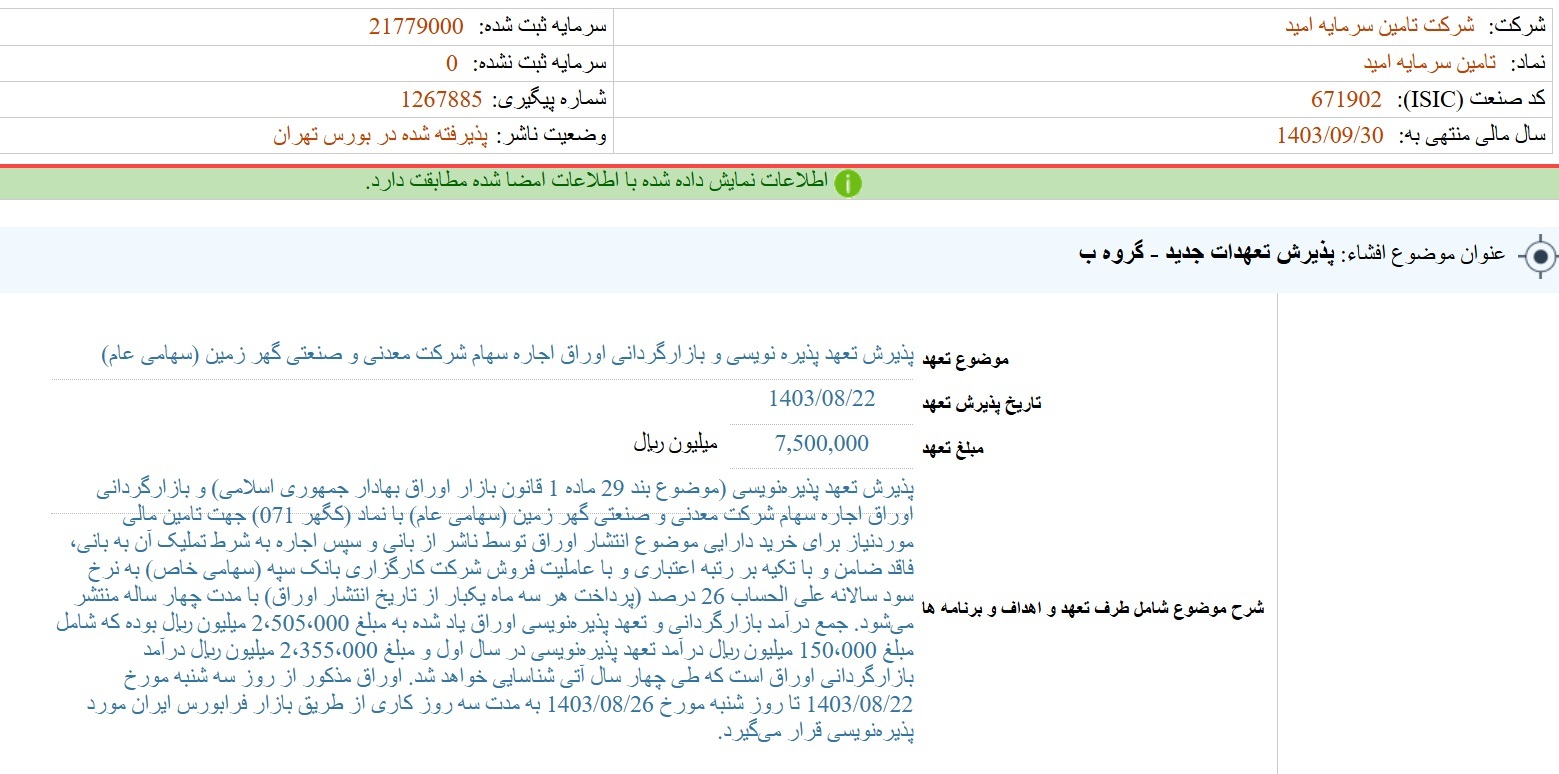 مهمترین اخبار کدال ۲۱ آبان ۱۴۰۳/ از افزایش قیمت فروش شرکت تولید انرژی برق تا پذیرش تعهدات جدید