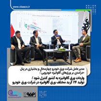 واردات ورق گالوانیزه به کشور کنترل شود/ تولید ۲۴ گرید مختلف ورق گالوانیزه در شرکت ورق خودرو