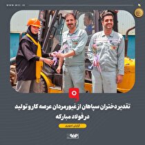 ثبت لحظاتی به یادماندنی برای دختران سپاهان و کارگران عرصه کار و تولید در فولاد مبارکه