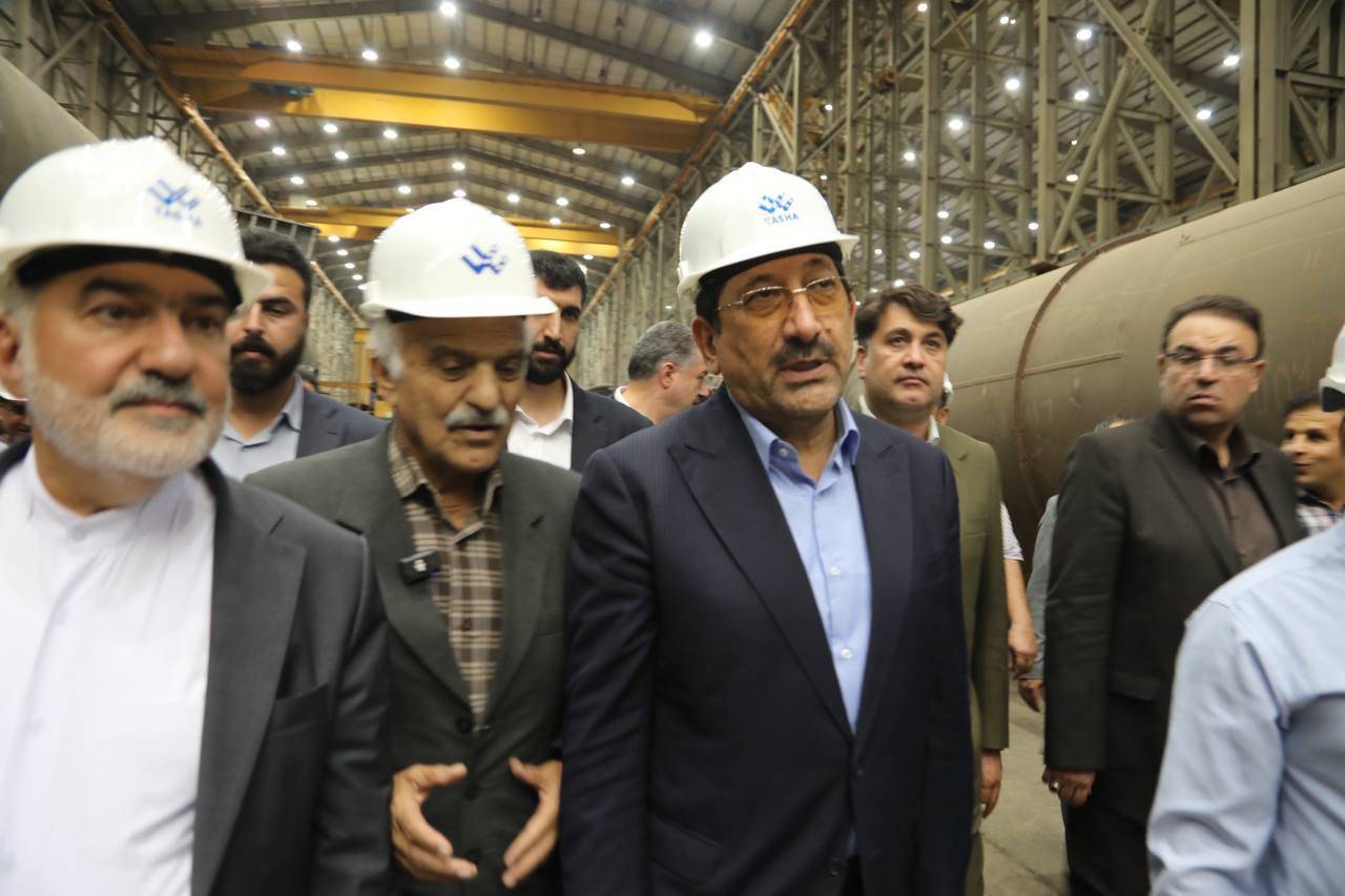 بازدید وزیر صمت از مجتمع فولاد خوزستان و شرکت صنعتی تاشا