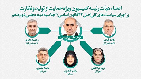 اعضای هیات رئیسه کمیسیون ویژه حمایت از تولید انتخاب شدند/ قادری رئیس ماند